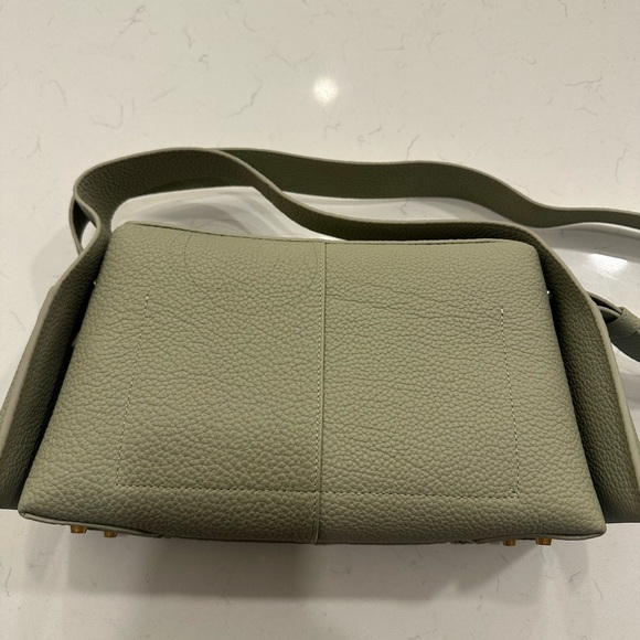 Songmont Sage Green Leather Shoulder Bag - Picture 7 of 16